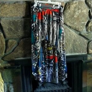 Vibrant high low maxi skirt